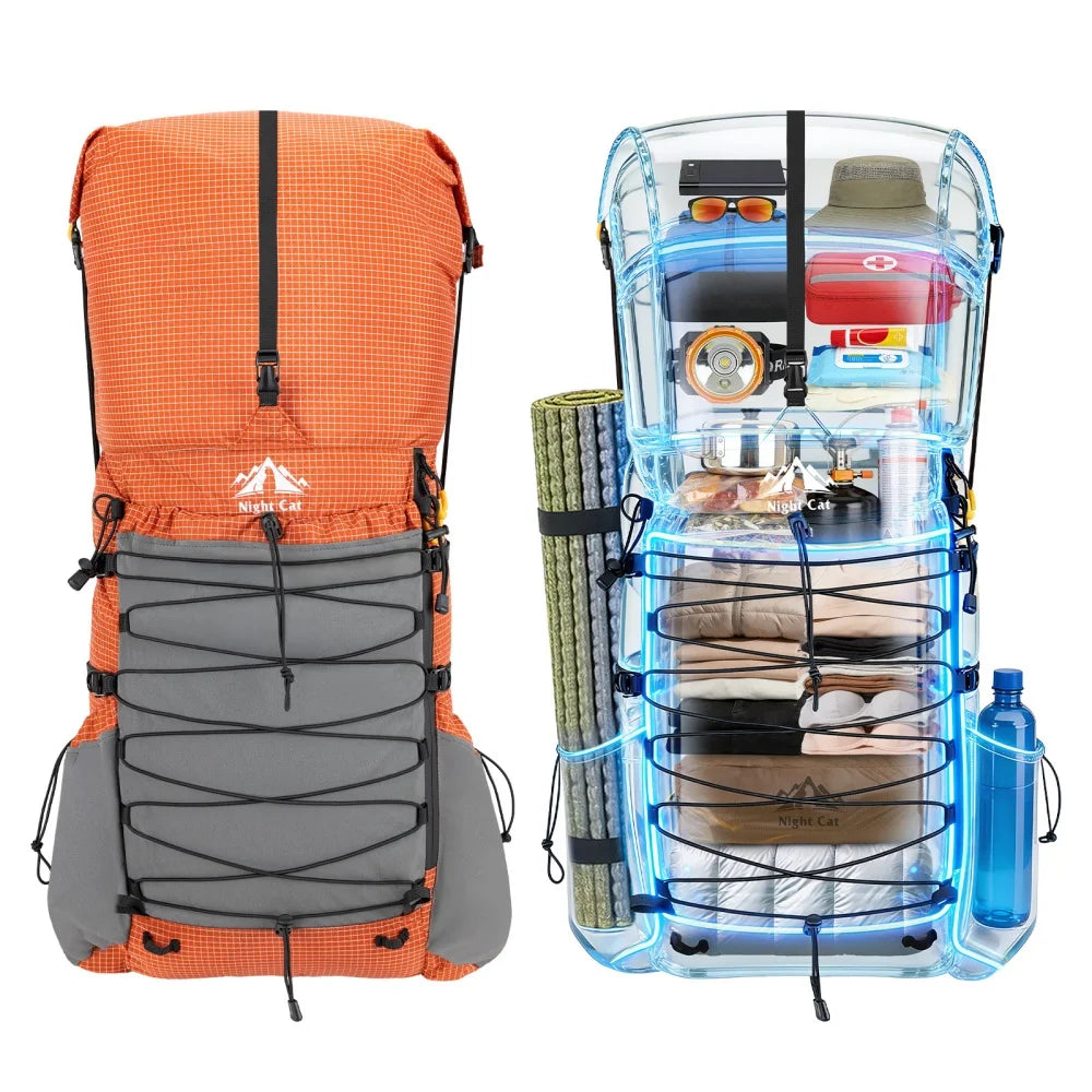 50–70L Internal Frame Hiking Backpack