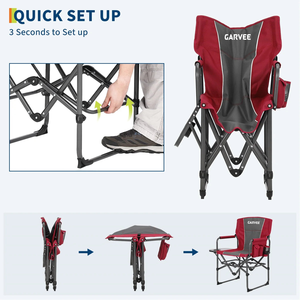 Heavy-Duty Folding Camping Chair