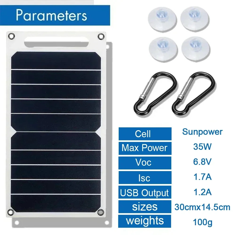 35W Portable Solar Camping Panel
