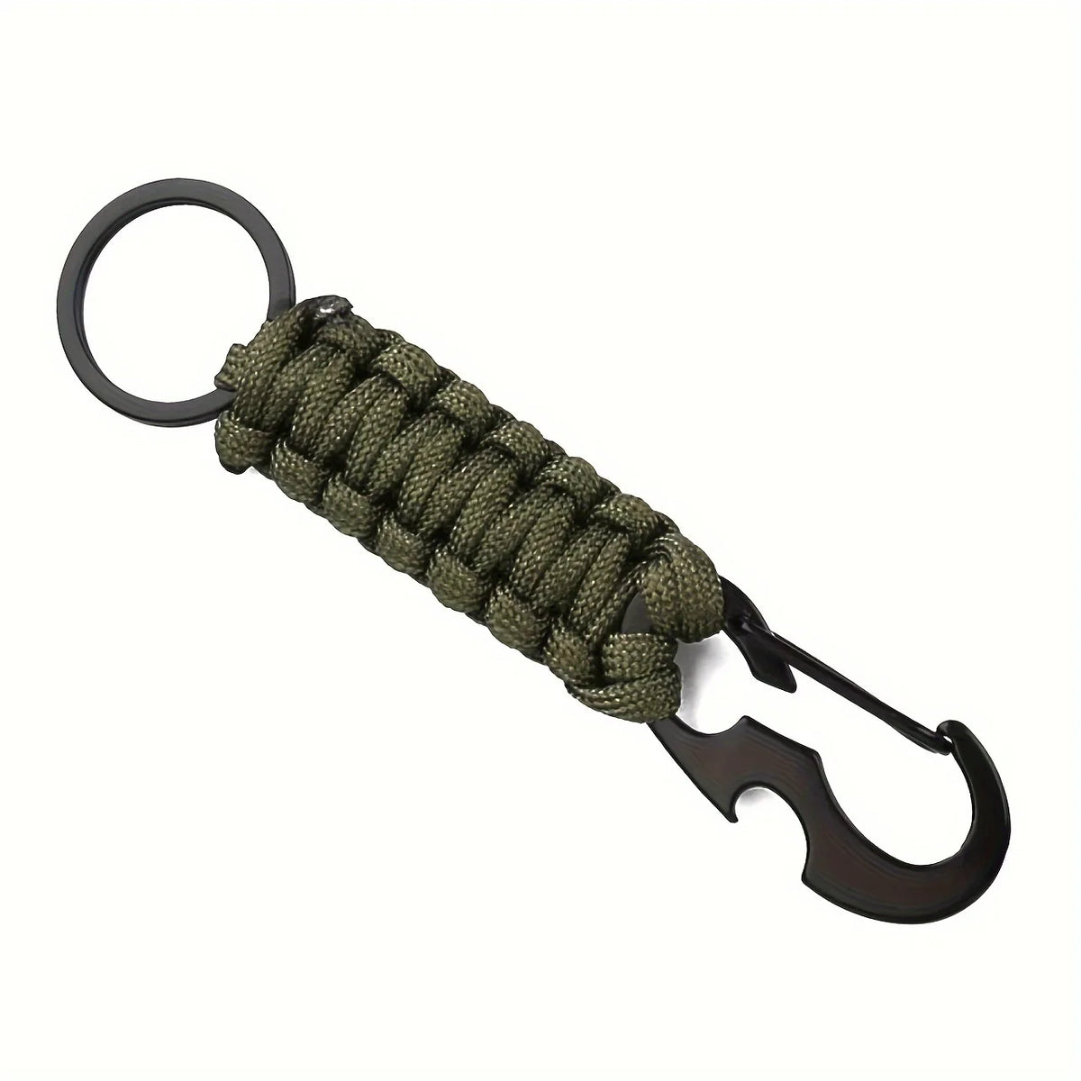Woven Carabiner Keychain Bottle Opener