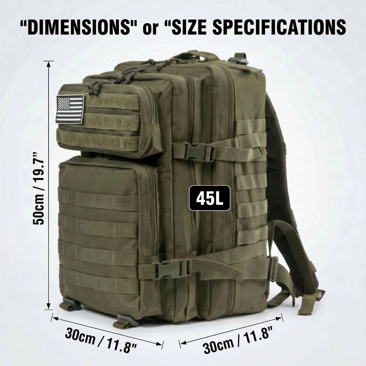 45L Tactical Travel Backpack