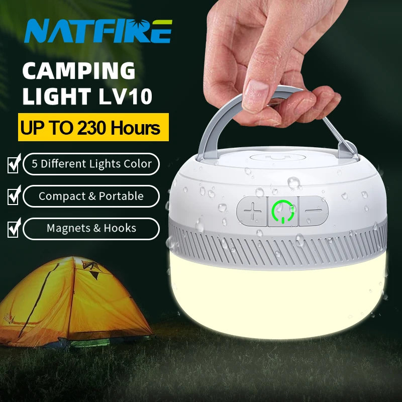 230-Hour Rechargeable Camping Lantern