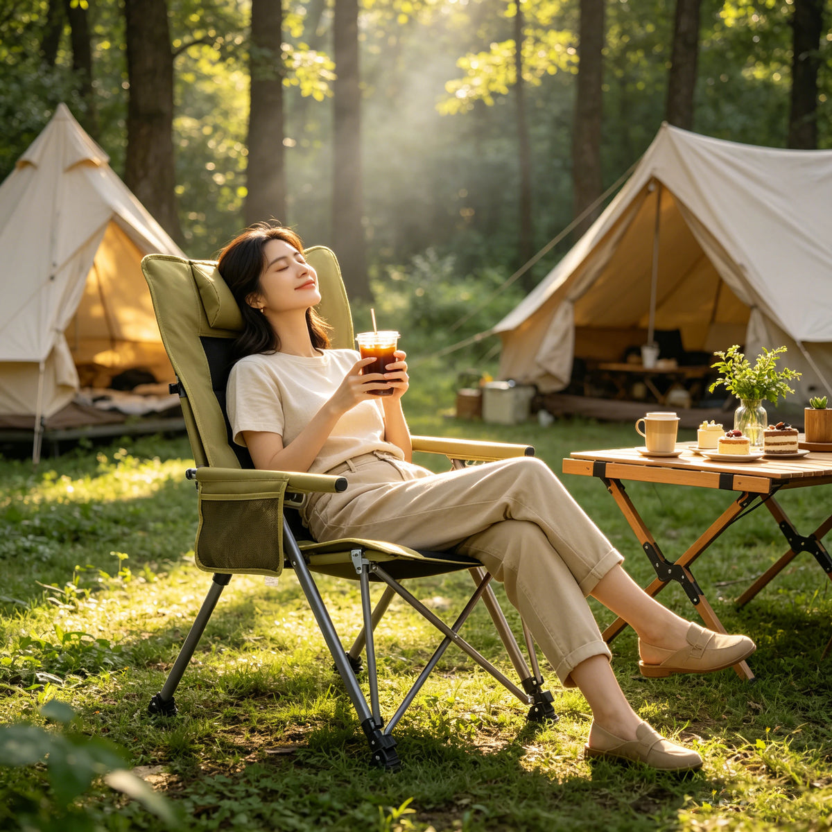 5-Position Reclining Camping Chair