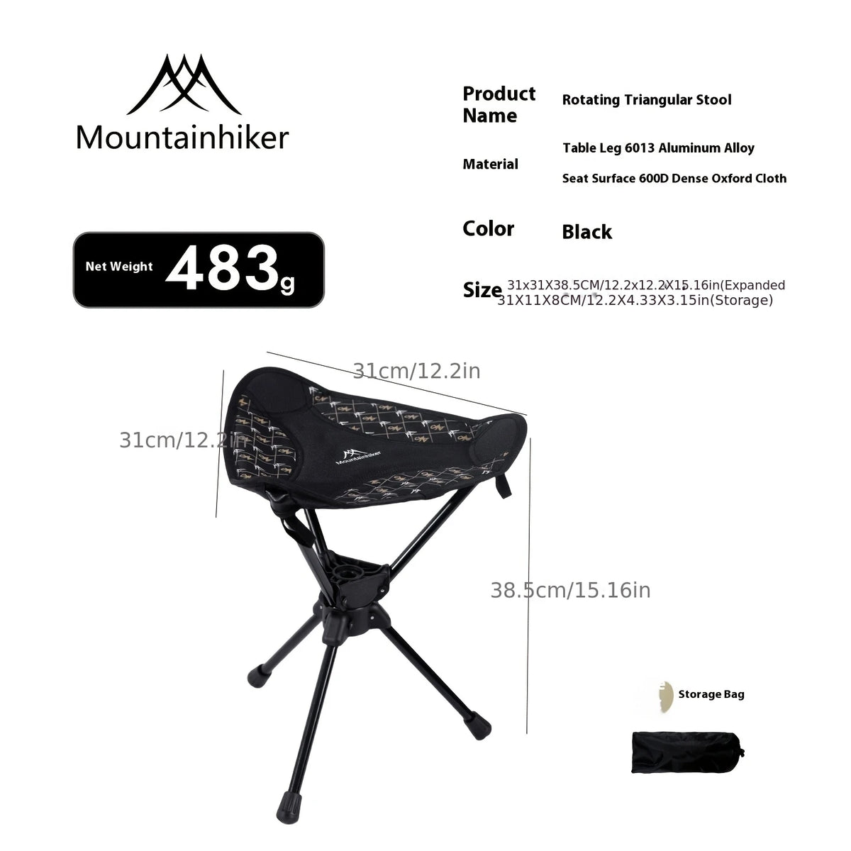Ultralight Rotating Camping Stool
