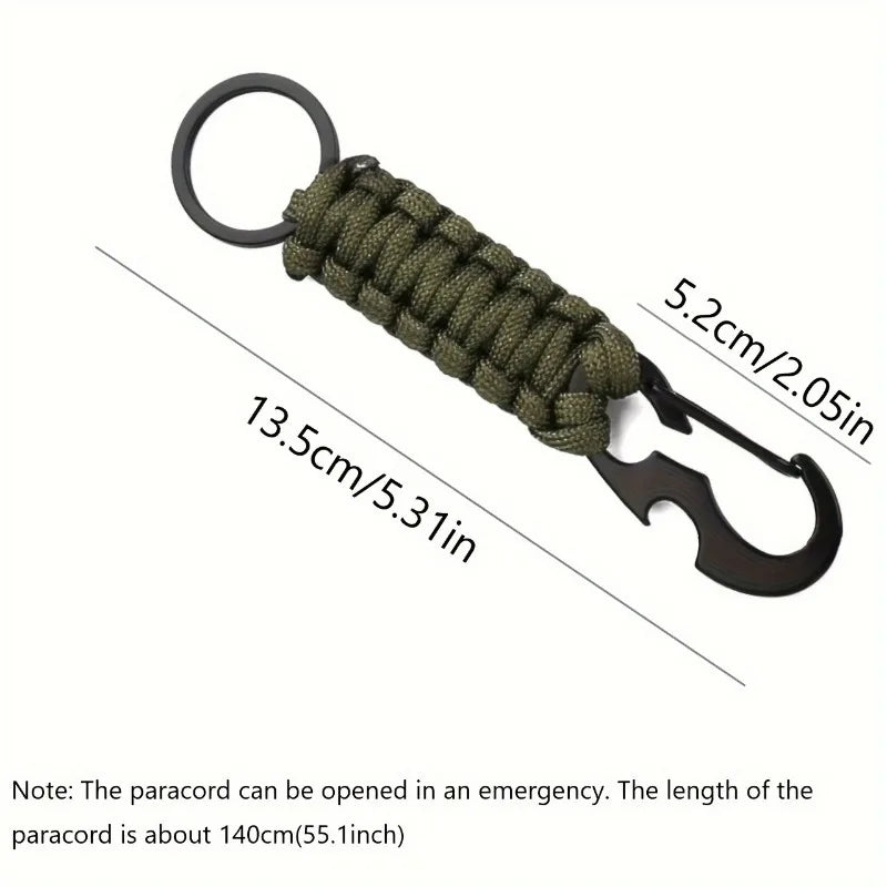 Woven Carabiner Keychain Bottle Opener