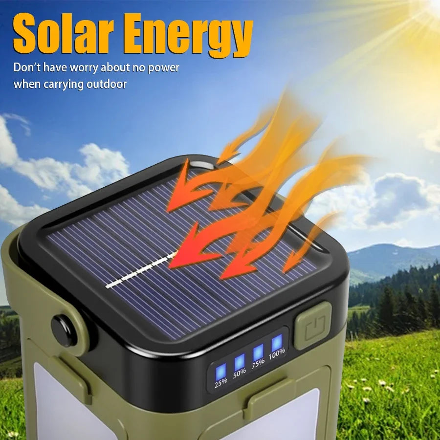 15W Rechargeable Solar Camping Lantern