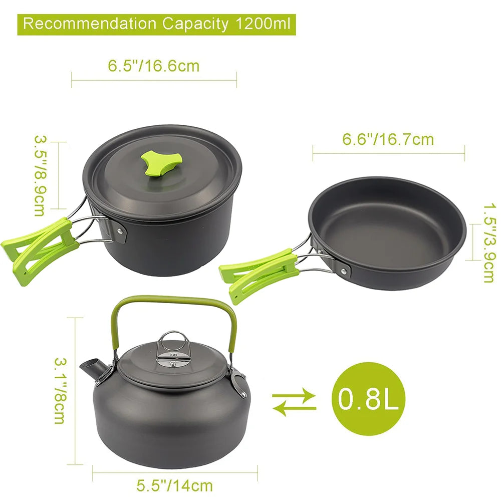 Aluminum Camping Cooking Set