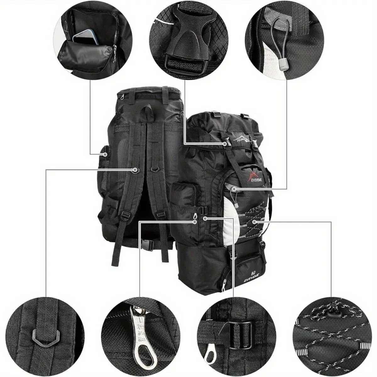 70L Lightweight Outdoor Backpack