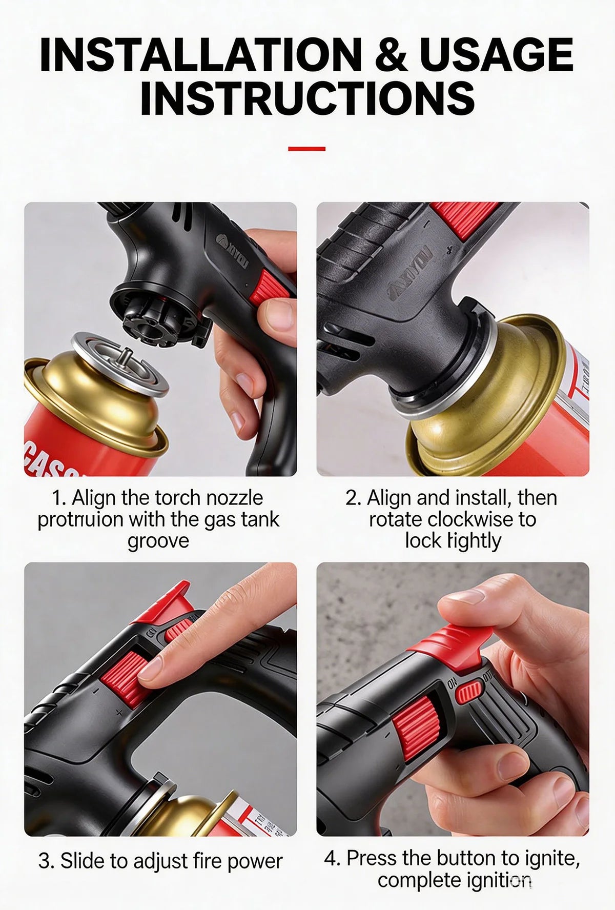 Long-Handle Outdoor Butane Torch