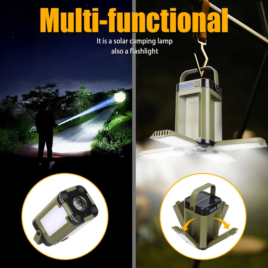 15W Rechargeable Solar Camping Lantern