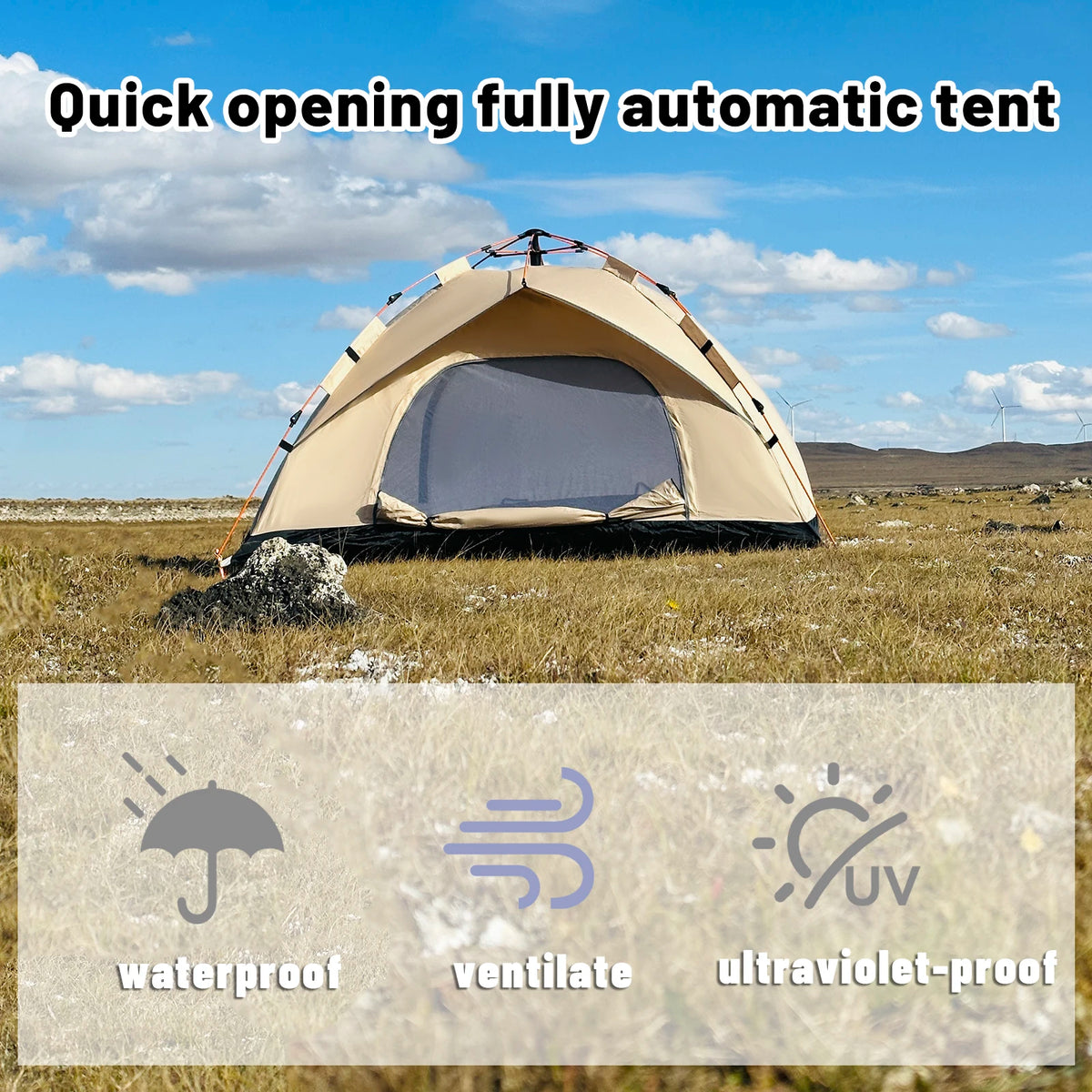 2–4 Person Automatic Pop-Up Tent