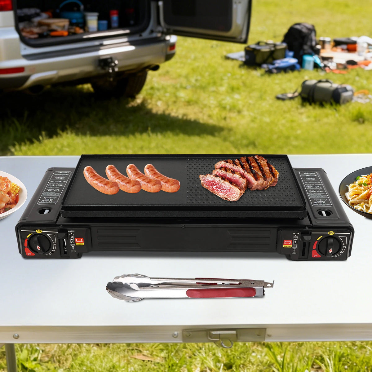 2-Burner Portable Camping Stove