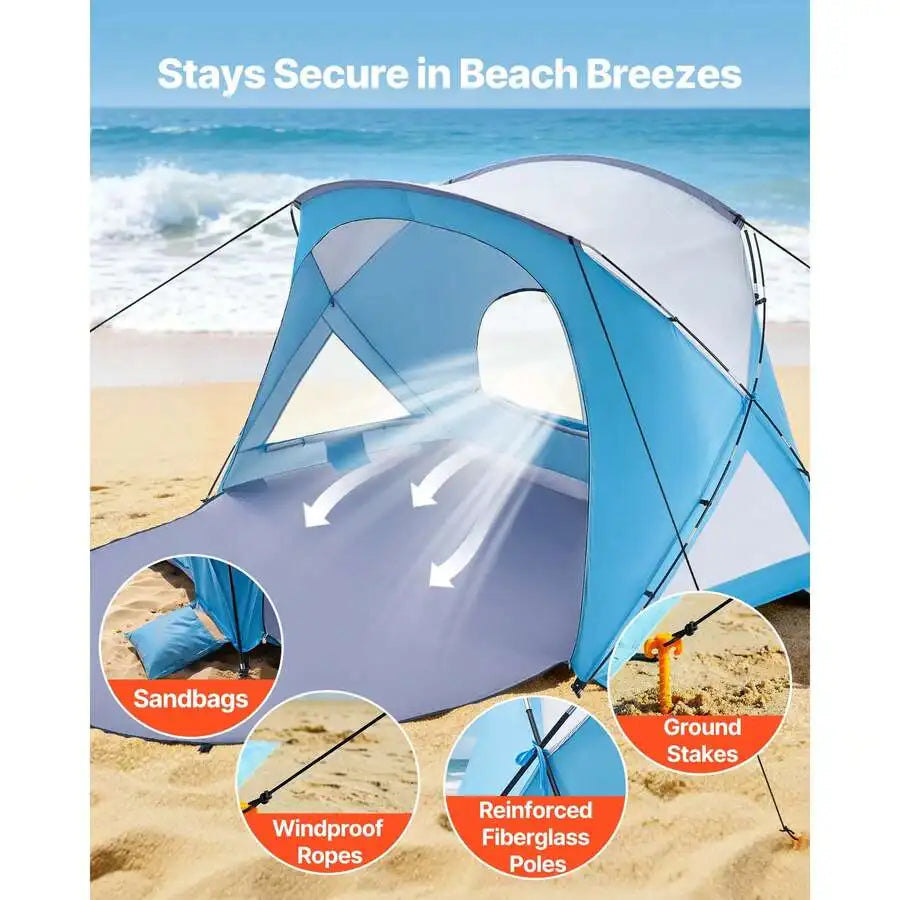 6-Person UPF 50+ Beach Tent