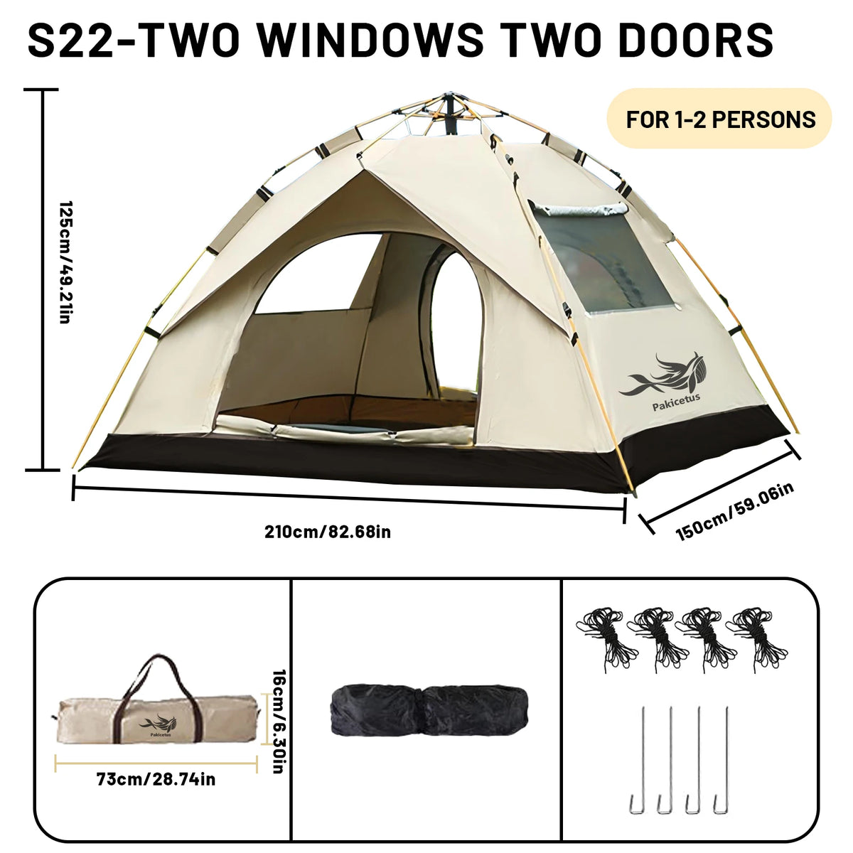 2–4 Person Automatic Pop-Up Tent