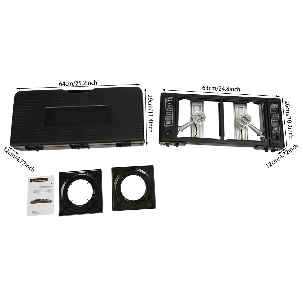 2-Burner Portable Camping Stove